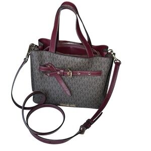 MICHAEL KORS EMILIA Crossbody Bag RARE Color Merlot Excellent Condition‎